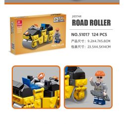 JIESTAR 51016 non  PHƯƠNG TIỆN KỸ THUẬT CỦA UNIVERSAL CITY XE LU bộ đồ chơi xếp lắp ráp ghép mô hình MACHINESHOP TRUCK ROAD ROLLER Thành Phố 124 khối