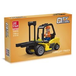 JIESTAR 51016 non  PHƯƠNG TIỆN KỸ THUẬT CỦA UNIVERSAL CITY XE NÂNG bộ đồ chơi xếp lắp ráp ghép mô hình MACHINESHOP TRUCK FORKLIFT Thành Phố 106 khối