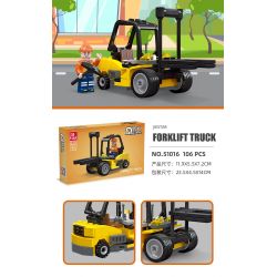 JIESTAR 51016 non  PHƯƠNG TIỆN KỸ THUẬT CỦA UNIVERSAL CITY XE NÂNG bộ đồ chơi xếp lắp ráp ghép mô hình MACHINESHOP TRUCK FORKLIFT Thành Phố 106 khối