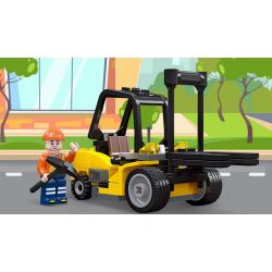 JIESTAR 51016 non  PHƯƠNG TIỆN KỸ THUẬT CỦA UNIVERSAL CITY XE NÂNG bộ đồ chơi xếp lắp ráp ghép mô hình MACHINESHOP TRUCK FORKLIFT Thành Phố 106 khối