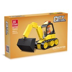 JIESTAR 51015 non  XE XÂY DỰNG UNIVERSAL CITY MÁY XÚC bộ đồ chơi xếp lắp ráp ghép mô hình MACHINESHOP TRUCK EXCAVATOR Thành Phố 86 khối