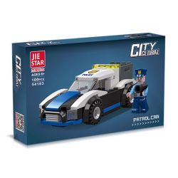 JIESTAR 54103 non  UNIVERSAL CITY XE TUẦN TRA CỦA CẢNH SÁT bộ đồ chơi xếp lắp ráp ghép mô hình GLOBAL CITY PATROL CAR Thành Phố 100 khối