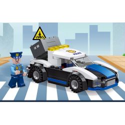 JIESTAR 54103 non  UNIVERSAL CITY XE TUẦN TRA CỦA CẢNH SÁT bộ đồ chơi xếp lắp ráp ghép mô hình GLOBAL CITY PATROL CAR Thành Phố 100 khối