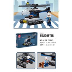JIESTAR 54102 non  THÀNH PHỐ VŨ TRỤ TRỰC THĂNG CẢNH SÁT bộ đồ chơi xếp lắp ráp ghép mô hình City GLOBAL CITY HELICOPTER 78 khối