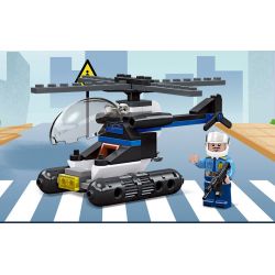 JIESTAR 54102 non  THÀNH PHỐ VŨ TRỤ TRỰC THĂNG CẢNH SÁT bộ đồ chơi xếp lắp ráp ghép mô hình City GLOBAL CITY HELICOPTER 78 khối