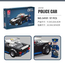 JIESTAR 54101 non  THÀNH PHỐ VŨ TRỤ XE CẢNH SÁT bộ đồ chơi xếp lắp ráp ghép mô hình City GLOBAL CITY POLICE CAR 97 khối