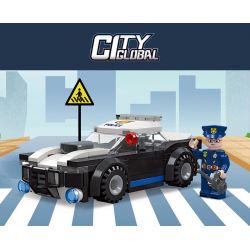 JIESTAR 54101 non  THÀNH PHỐ VŨ TRỤ XE CẢNH SÁT bộ đồ chơi xếp lắp ráp ghép mô hình City GLOBAL CITY POLICE CAR 97 khối