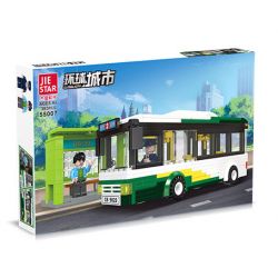 JIESTAR 55007 non  THÀNH PHỐ TOÀN CẦU XE BUÝT bộ đồ chơi xếp lắp ráp ghép mô hình City GLOBAL CITY BUS 385 khối