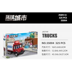 JIESTAR 55004 non  THÀNH PHỐ TOÀN CẦU XE TẢI bộ đồ chơi xếp lắp ráp ghép mô hình City GLOBAL CITY TRUCKS 325 khối
