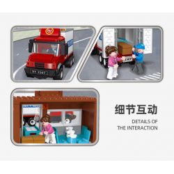 JIESTAR 55004 non  THÀNH PHỐ TOÀN CẦU XE TẢI bộ đồ chơi xếp lắp ráp ghép mô hình City GLOBAL CITY TRUCKS 325 khối