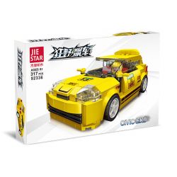JIESTAR 92336 non  ĐUA XE NHỰA ĐƯỜNG HONDA CIVIC EK9 bộ đồ chơi xếp lắp ráp ghép mô hình Racers Đua Tốc Độ 317 khối