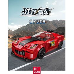 JIESTAR 92335 non  ĐUA NHỰA ĐƯỜNG CORVETTE C7 Z06 bộ đồ chơi xếp lắp ráp ghép mô hình Racers Đua Tốc Độ 304 khối