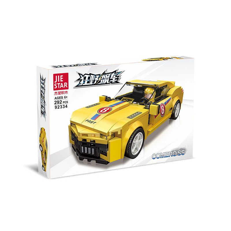 JIESTAR 92334 non  NHỰA ĐƯỜNG CHEVROLET CAMARO SS bộ đồ chơi xếp lắp ráp ghép mô hình Racers Đua Tốc Độ 292 khối