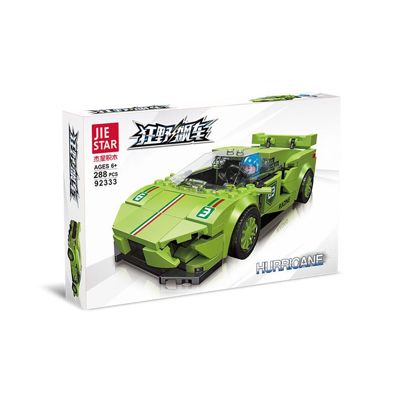 JIESTAR 92333 non  NHỰA ĐƯỜNG LAMBORGHINI HURACAN bộ đồ chơi xếp lắp ráp ghép mô hình Racers Đua Tốc Độ 288 khối