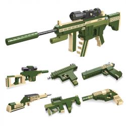 JIESTAR 92408 non  SÚNG TRƯỜNG M416 TỔ HỢP tỷ lệ 1:14 bộ đồ chơi xếp lắp ráp ghép mô hình Gun 661 khối