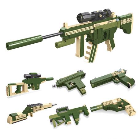 JIESTAR 92408 non  SÚNG TRƯỜNG M416 TỔ HỢP tỷ lệ 1:14 bộ đồ chơi xếp lắp ráp ghép mô hình Gun 661 khối