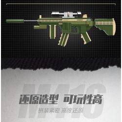 JIESTAR 92408 non  SÚNG TRƯỜNG M416 TỔ HỢP tỷ lệ 1:14 bộ đồ chơi xếp lắp ráp ghép mô hình Gun 661 khối