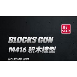JIESTAR 92408 non  SÚNG TRƯỜNG M416 TỔ HỢP tỷ lệ 1:14 bộ đồ chơi xếp lắp ráp ghép mô hình Gun 661 khối