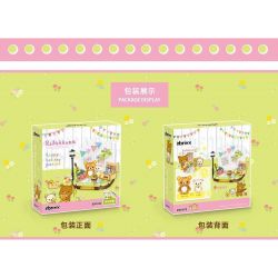 INBRIXX 890402 non  RILAKKUMA CHUYẾN DÃ NGOẠI VUI VẺ bộ đồ chơi xếp lắp ráp ghép mô hình RILAKKUMA HAPPY HOLIDAY PICNIC