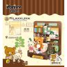 INBRIXX 890401 non  RILAKKUMA QUÁN CÀ PHÊ LƯỜI BIẾNG bộ đồ chơi xếp lắp ráp ghép mô hình RILAKKUMA CHOCOLATE AND COFFEE