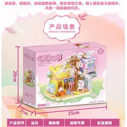 WELEMAGINATION 2135 non  HOA ANH ĐÀO ĐƯỜNG SẮT CAO TỐC bộ đồ chơi xếp lắp ráp ghép mô hình Girl CHERRY BLOSSOM SEASON Con Gái 596 khối