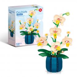 WELEMAGINATION 2139 non  HOA LAN VÀNG THƠM bộ đồ chơi xếp lắp ráp ghép mô hình Flowers ORCHIDS ELEGANT 606 khối