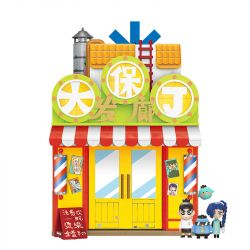 BALODY 21109 non  SÁT THỦ WU LIUQI TIỆM TÓC DA BẢO ĐỊNH bộ đồ chơi xếp lắp ráp ghép mô hình Movie & Game Phim Và Trò Chơi 2324 khối