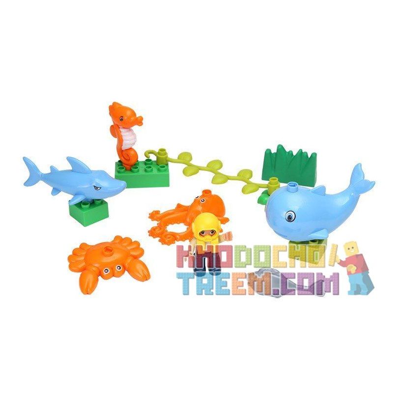 HYSTOYS HONGYUANSHENG AOLEDUOTOYS HG-1501 1501 HG1501 Xếp hình kiểu    Arctic Thế Giới đáy Biển 13 khối