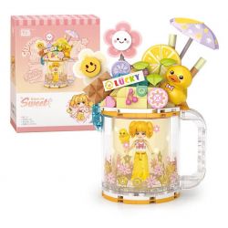 LOZ 4204 non  CỐC CÁT LÚN KEM CHANH CHUA bộ đồ chơi xếp lắp ráp ghép mô hình SWEET QUICKSAND CUP 236 khối