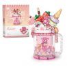 LOZ 4201 non  CỐC CÁT LÚN KEM PHÔ MAI BERRY bộ đồ chơi xếp lắp ráp ghép mô hình SWEET QUICKSAND CUP 235 khối
