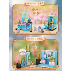 FORANGE FC3828 3828 non  KẾT HỢP ĐA DẠNG ROYAL FANTASY CASTLE 8 bộ đồ chơi xếp lắp ráp ghép mô hình Girl Con Gái 782 khối
