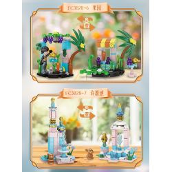 FORANGE FC3828 3828 non  KẾT HỢP ĐA DẠNG ROYAL FANTASY CASTLE 8 bộ đồ chơi xếp lắp ráp ghép mô hình Girl Con Gái 782 khối