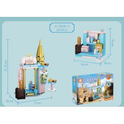 FORANGE FC3828 3828 non  KẾT HỢP ĐA DẠNG ROYAL FANTASY CASTLE 8 bộ đồ chơi xếp lắp ráp ghép mô hình Girl Con Gái 782 khối