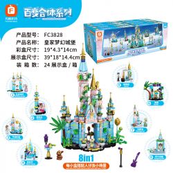 FORANGE FC3828 3828 non  KẾT HỢP ĐA DẠNG ROYAL FANTASY CASTLE 8 bộ đồ chơi xếp lắp ráp ghép mô hình Girl Con Gái 782 khối