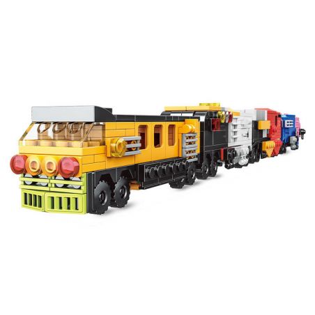 WOMA C0328 0328 non  TÀU THÀNH PHỐ 16 TỔ HỢP bộ đồ chơi xếp lắp ráp ghép mô hình Creator URBAN TRAIN Sáng Tạo 710 khối