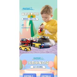 WOMA C0700 0700 non  XE VẬN CHUYỂN SƠ MI RƠ MOÓC 16 TỔ HỢP bộ đồ chơi xếp lắp ráp ghép mô hình Racers SUPER THUNDERING Đua Tốc Độ 791 khối