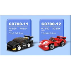 WOMA C0700 0700 non  XE VẬN CHUYỂN SƠ MI RƠ MOÓC 16 TỔ HỢP bộ đồ chơi xếp lắp ráp ghép mô hình Racers SUPER THUNDERING Đua Tốc Độ 791 khối