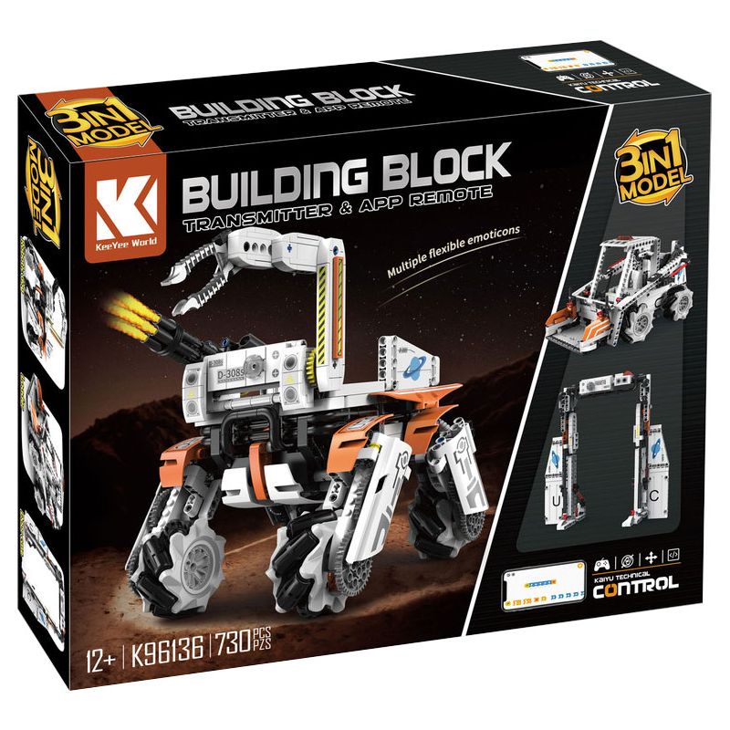 KAIYU KEEYEE WORLD K96136 96136 non  THE WANDERING EARTH 2 BENBEN CHÚ CHÓ ROBOT CHIẾN ĐẤU CÓ THỂ THAY ĐỔI bộ đồ chơi xếp lắp ráp ghép mô hình SCIENCE ROBOTIC DOG Lưu Lạc Địa Cầu 730 khối