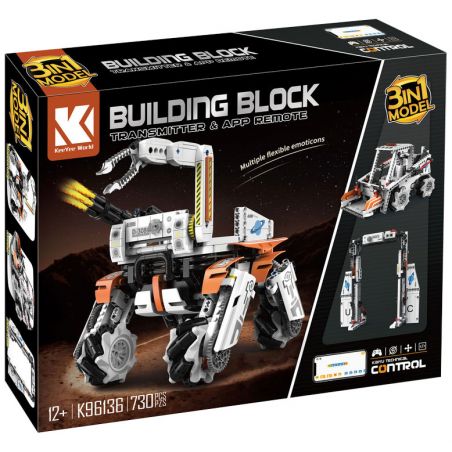 KAIYU KEEYEE WORLD K96136 96136 non  THE WANDERING EARTH 2 BENBEN CHÚ CHÓ ROBOT CHIẾN ĐẤU CÓ THỂ THAY ĐỔI bộ đồ chơi xếp lắp ráp ghép mô hình SCIENCE ROBOTIC DOG Lưu Lạc Địa Cầu 730 khối
