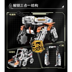 KAIYU KEEYEE WORLD K96136 96136 non  THE WANDERING EARTH 2 BENBEN CHÚ CHÓ ROBOT CHIẾN ĐẤU CÓ THỂ THAY ĐỔI bộ đồ chơi xếp lắp ráp ghép mô hình SCIENCE ROBOTIC DOG Lưu Lạc Địa Cầu 730 khối