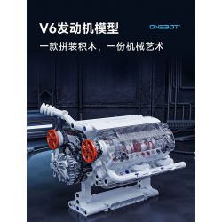 ONEBOT MITU MI OBTEM03AIQI 03AIQI non  MẪU ĐỘNG CƠ V6 bộ đồ chơi xếp lắp ráp ghép mô hình  Kỹ Thuật Công Nghệ Cao Mô Hình Phương Tiện