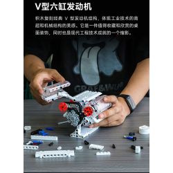 ONEBOT MITU MI OBTEM03AIQI 03AIQI non  MẪU ĐỘNG CƠ V6 bộ đồ chơi xếp lắp ráp ghép mô hình  Kỹ Thuật Công Nghệ Cao Mô Hình Phương Tiện