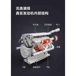 ONEBOT MITU MI OBTEM03AIQI 03AIQI non  MẪU ĐỘNG CƠ V6 bộ đồ chơi xếp lắp ráp ghép mô hình  Kỹ Thuật Công Nghệ Cao Mô Hình Phương Tiện