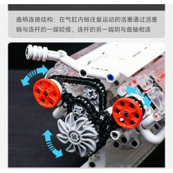 ONEBOT MITU MI OBTEM03AIQI 03AIQI non  MẪU ĐỘNG CƠ V6 bộ đồ chơi xếp lắp ráp ghép mô hình  Kỹ Thuật Công Nghệ Cao Mô Hình Phương Tiện