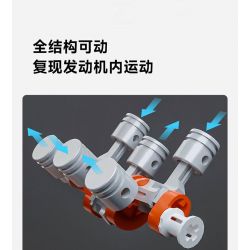 ONEBOT MITU MI OBTEM03AIQI 03AIQI non  MẪU ĐỘNG CƠ V6 bộ đồ chơi xếp lắp ráp ghép mô hình  Kỹ Thuật Công Nghệ Cao Mô Hình Phương Tiện