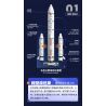 TOP TOY TC1404 1404 non  DỰ ÁN BÌNH MINH TÊN LỬA LONG MARCH 5 bộ đồ chơi xếp lắp ráp ghép mô hình Space CZ-5 Thám Hiểm Không Gian 360 khối