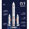 TOP TOY TC1404 1404 non  DỰ ÁN BÌNH MINH TÊN LỬA LONG MARCH 5 bộ đồ chơi xếp lắp ráp ghép mô hình Space CZ-5 Thám Hiểm Không Gian 360 khối
