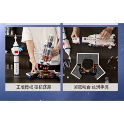 TOP TOY TC1402 1402 non  HÀNG KHÔNG VŨ TRỤ TRUNG QUỐC PHƯƠNG TIỆN PHÓNG LONG MARCH 2F bộ đồ chơi xếp lắp ráp ghép mô hình Space CZ92F Thám Hiểm Không Gian 1200 khối