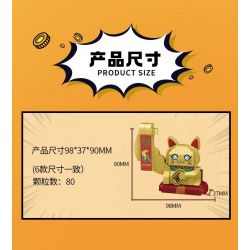 TOP TOY TC1306 1306 non  NAM CHÂM TỦ LẠNH LUCKY CAT 6 LOẠI bộ đồ chơi xếp lắp ráp ghép mô hình Gear Đồ Lắp Ghép 480 khối