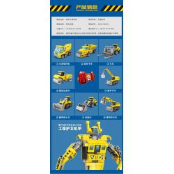 Bozhi 80463 non  KỸ THUẬT ĐÔ THỊ 8 MÔ HÌNH bộ đồ chơi xếp lắp ráp ghép mô hình Creator Sáng Tạo 714 khối